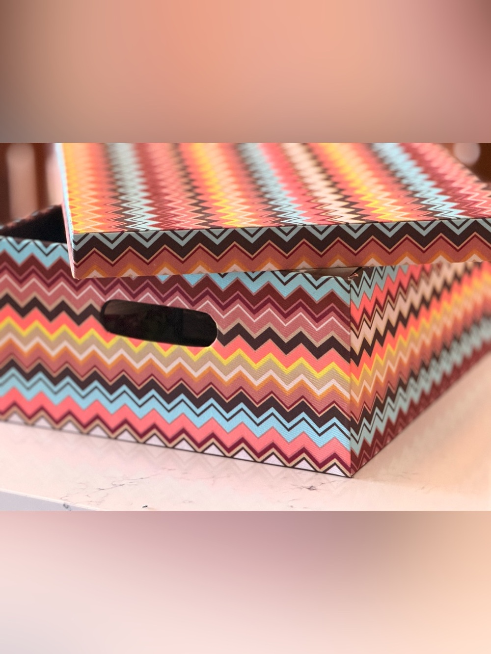 Missoni for Target Chevron Storage Box Bin with Lid Organizer